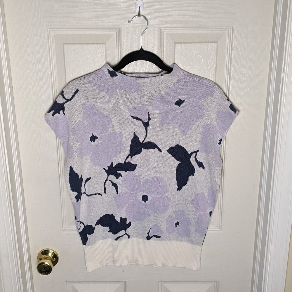 100% Cotton Cozy Comfort Floral Sweater Vest | Spring Light Academia Casual Chic